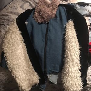 Shaci Faux Shearling Trim Jacket